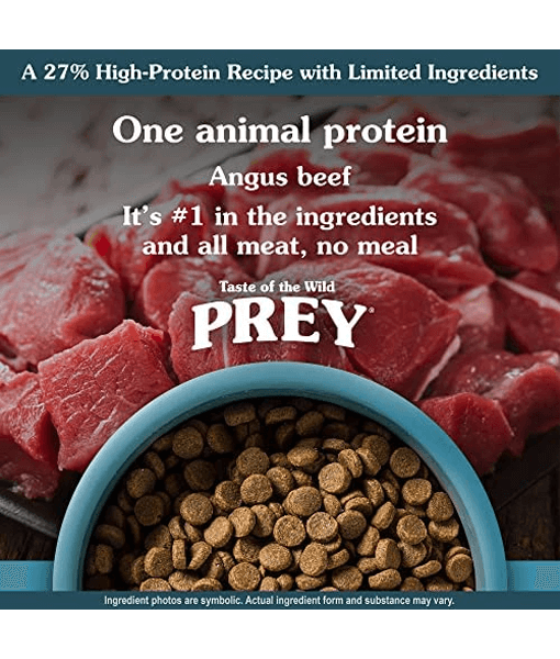 Taste of the Wild - Prey - Angus Beef Limited Ingredient Recipe - 11.34 kg