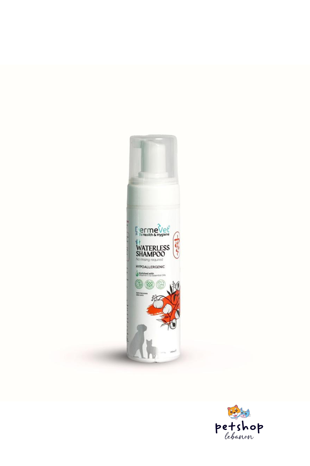 Dermevet Waterless Shampoo – Peach Flavor