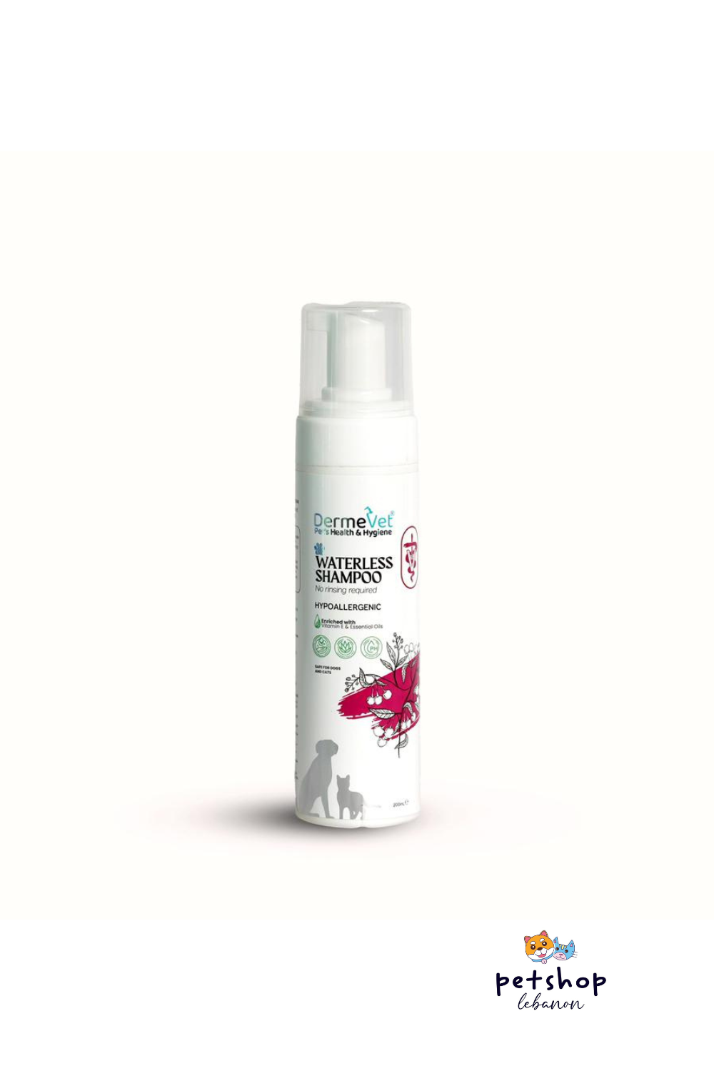 Dermevet Waterless Shampoo – Sweet Cherry Flavor
