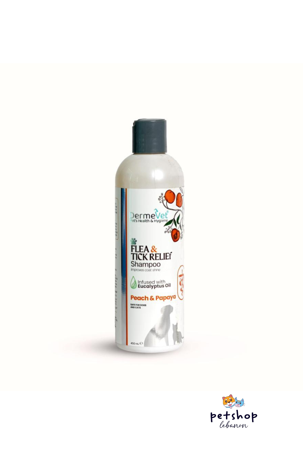 Dermevet Flea &amp; Tick Relief Shampoo – Peach &amp; Papaya