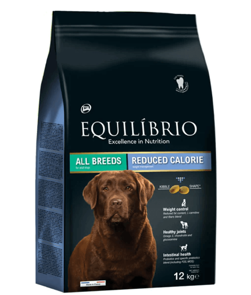 Equilibrio - All Breeds, Reduced Calories, Adult Dry Dog Food, With Poultry - 2kg, 12kg