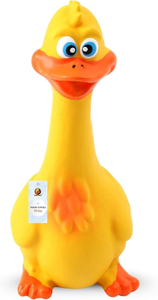 Long-Neck Rubber Duck Squeaky Toy