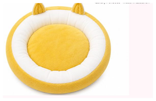 Pink Paw Cat Ear Round Bed