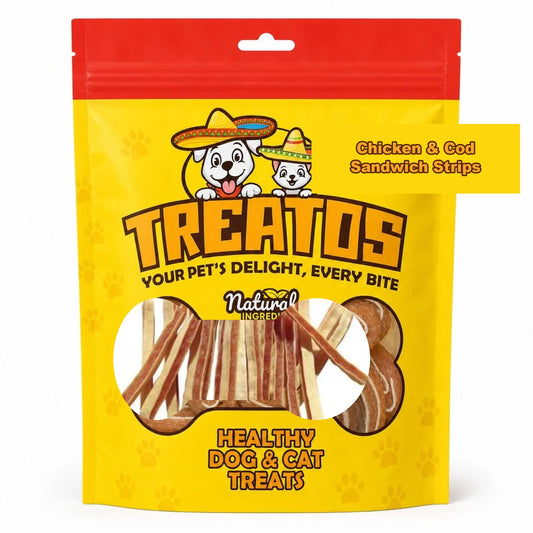TREATOS Chicken & Cod Sandwich Strips