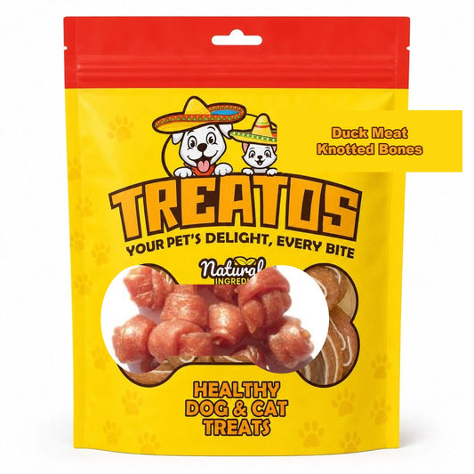 TREATOS Duck Meat Knotted Bones