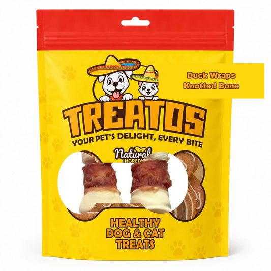 TREATOS Duck Wraps Knotted Bone