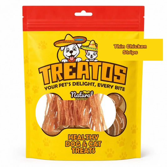 TREATOS Thin Chicken Strips for Cats