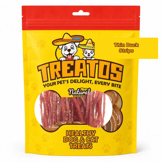 TREATOS Thin Duck Strips for Cats