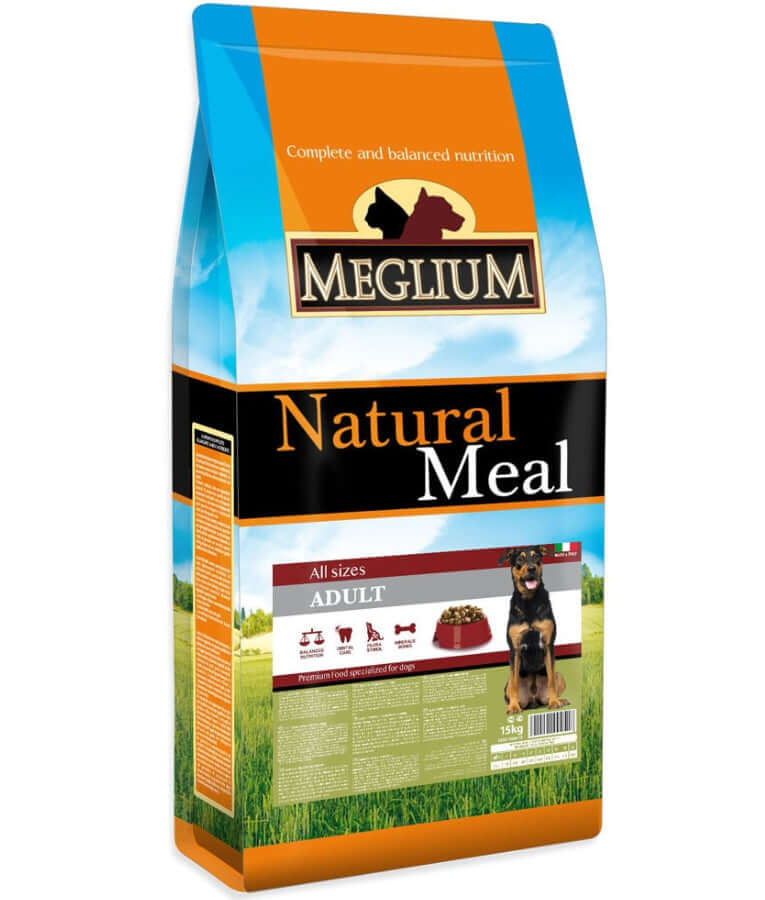 Meglium - Natural Meal Beef, Chicken & Vegetables, Adult, All Breed Sizes, Dry Dog Food - 15kg